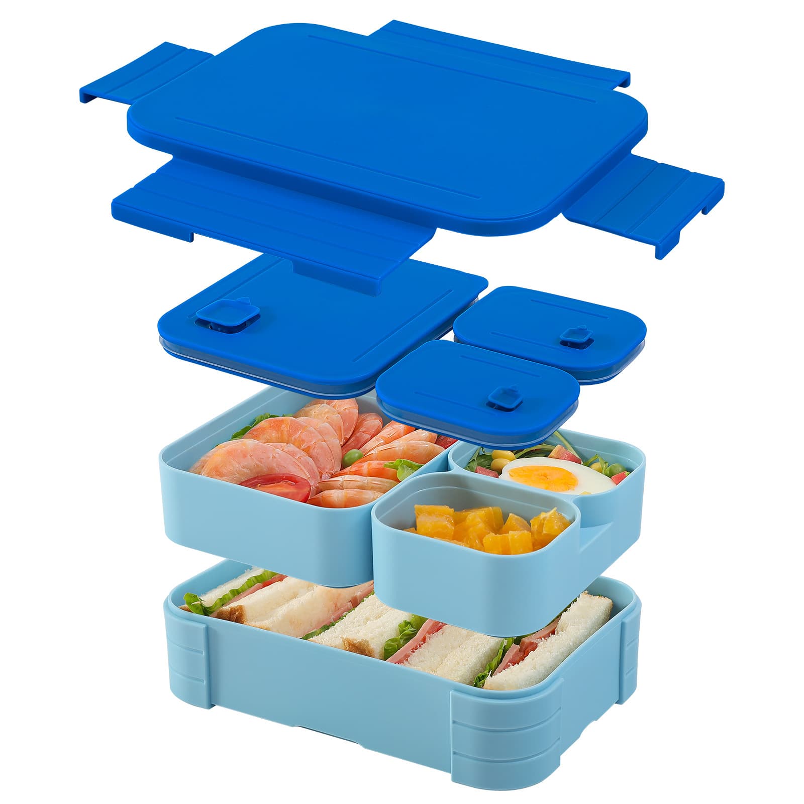 Sealed Microwave Heating Lunch Box Student Compartmentalized Food Container Freshness Preservation Fruit Box Home Use Plastic