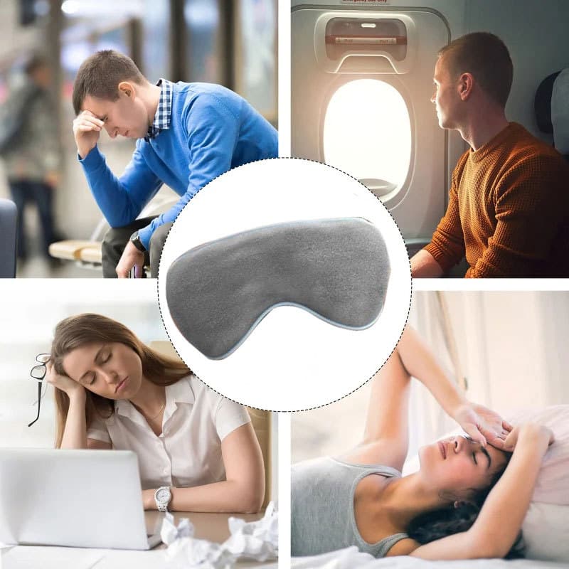 Cross-border microwave-heatable weighted eye mask for sleep and eye fatigue relief, warm silicone bead heat pack steam eye mask