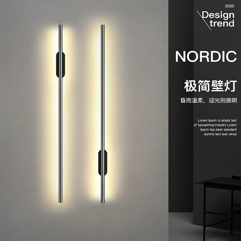 Modern Minimalist Luxury Grille Light Minimalist Living Room TV Background Wall Light Bedroom Bedside Light Long Wall Light