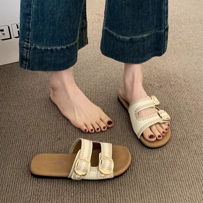 French Birkenstock Style Sandals for Women Summer 2026 New Collection Elegant Design Perfect for Dresses Beach Sandals