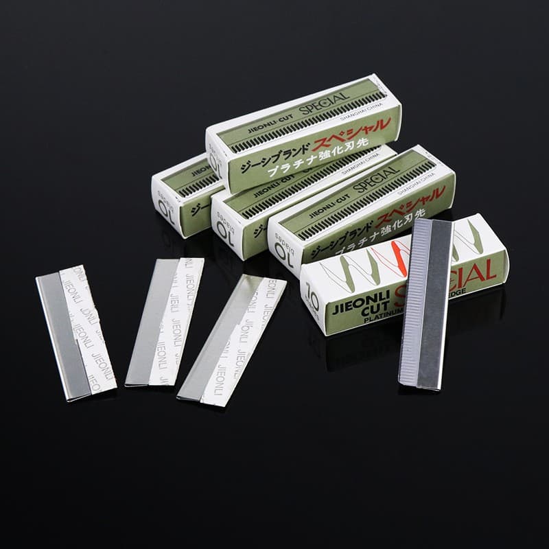 Eyebrow trimming blade makeup artist special eyebrow trimming set eyebrow trimming blade steel double-sided boxed blade beauty tool gift