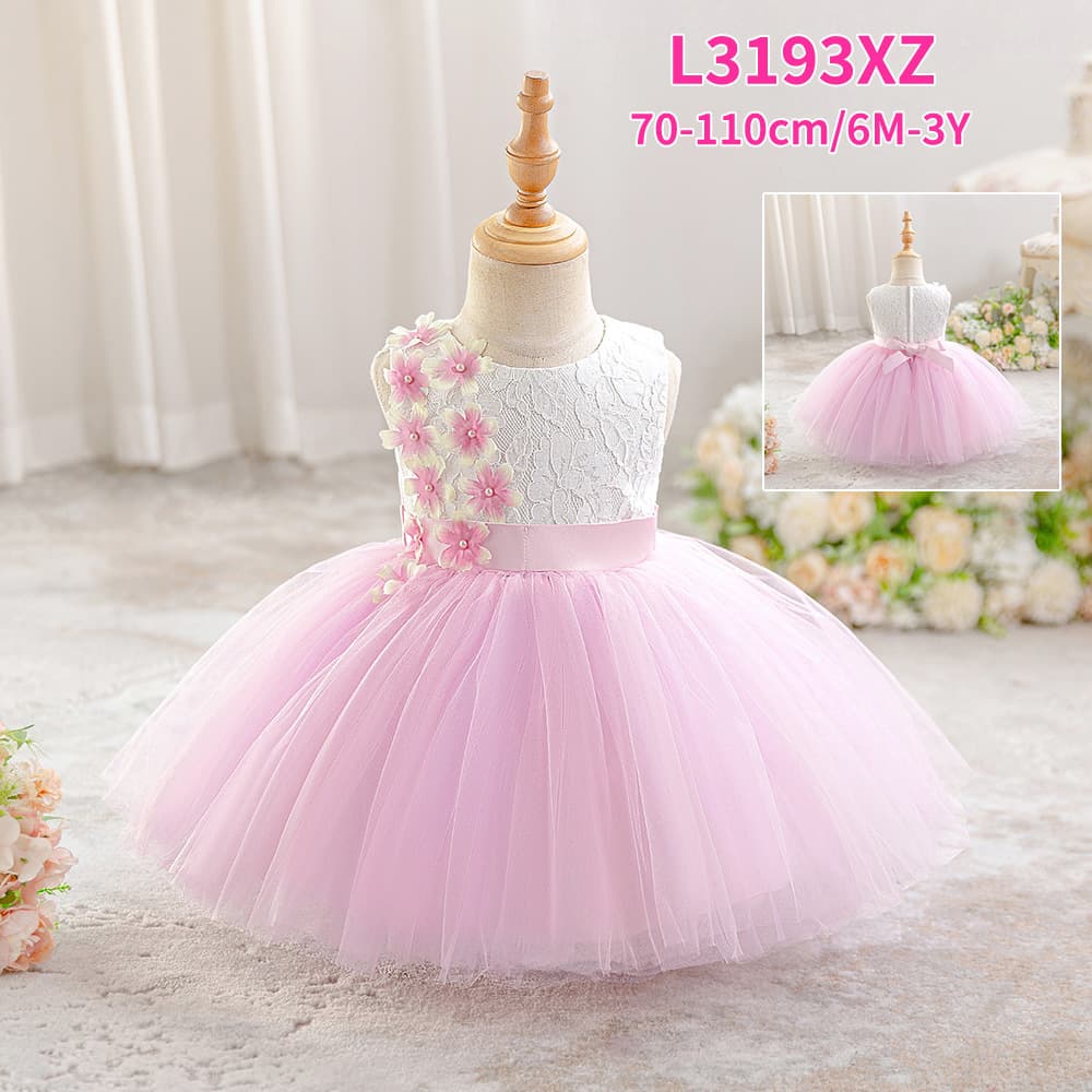 Girls Dress Summer 2026 New Children Birthday Party Princess Dress Fashionable Party Dress