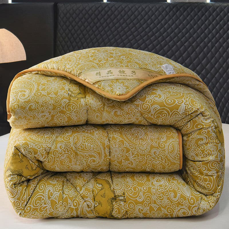 Camel Fiber Velvet Quilt Filler Thick Winter Single/Double Warm Camel Quilt Spring/Autumn Student Dormitory Bedding
