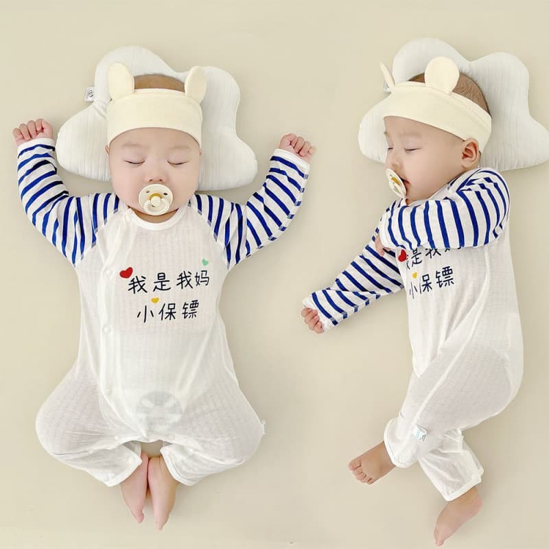 Baby Romper Summer Cotton Air Conditioning Suit Boys Girls Spring Autumn Thin Sleepwear Crawling Suit