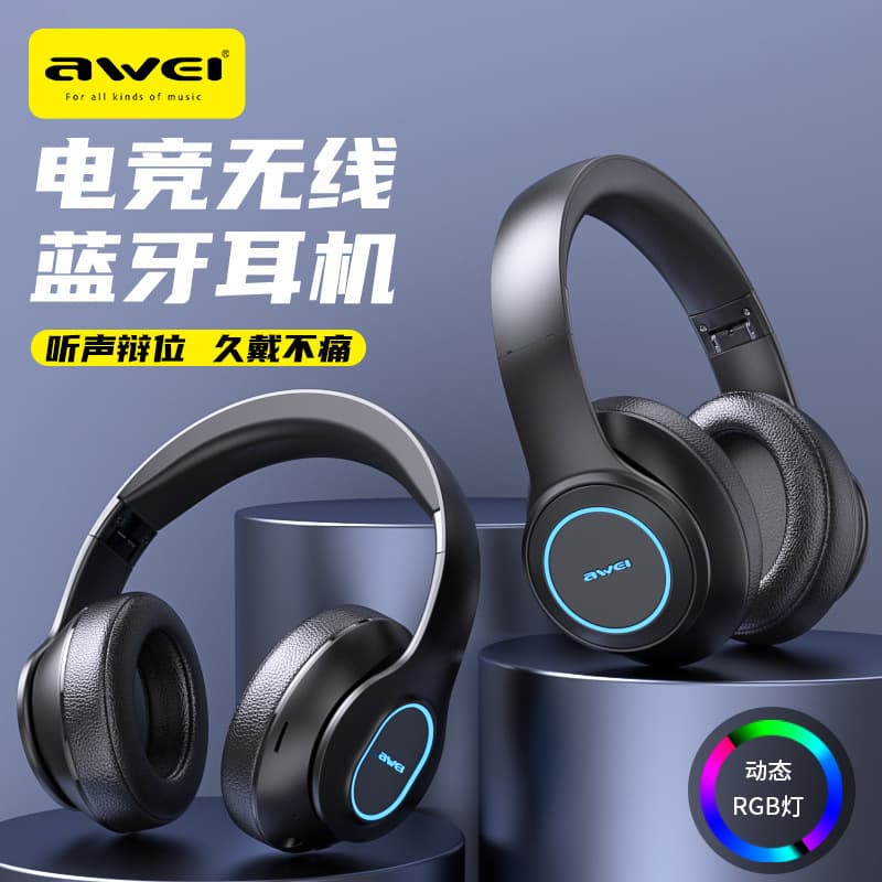 Stereo Gaming Bluetooth Headphones Over-Ear Wireless Headset