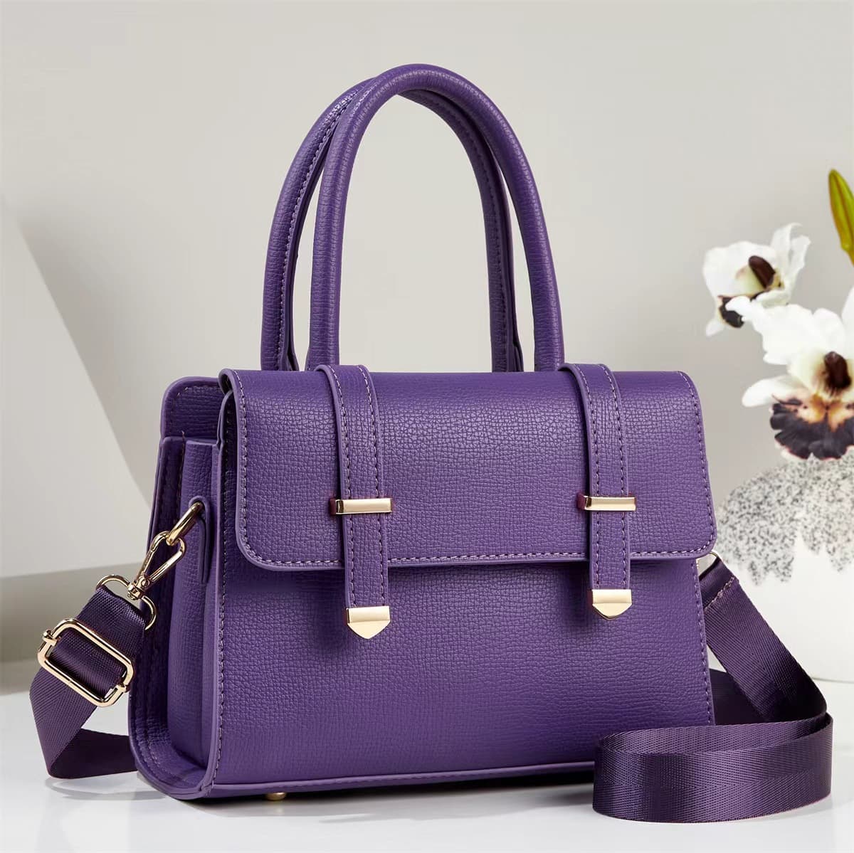 Women's Handbag PU Leather Crossbody Bag Large Capacity Shoulder Bag Fashion Simple Commuter Bag New Solid Color Women's Bag