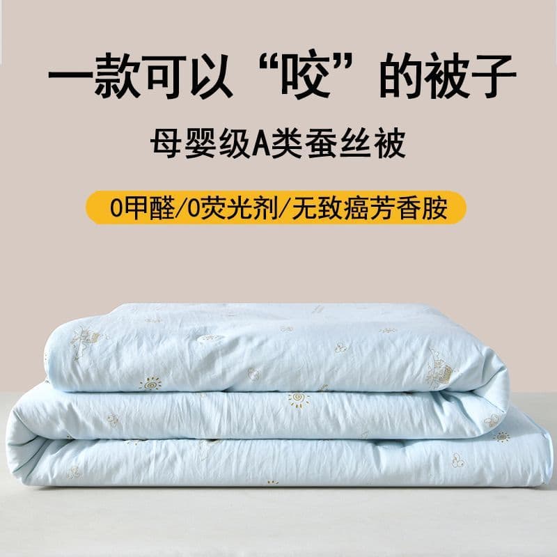 Silk Quilt Mulberry Silk All-Season Quilt Winter Quilt Thickened Warm Bedding Single Dormitory Winter Cotton Filler Cross-border E-commerce
