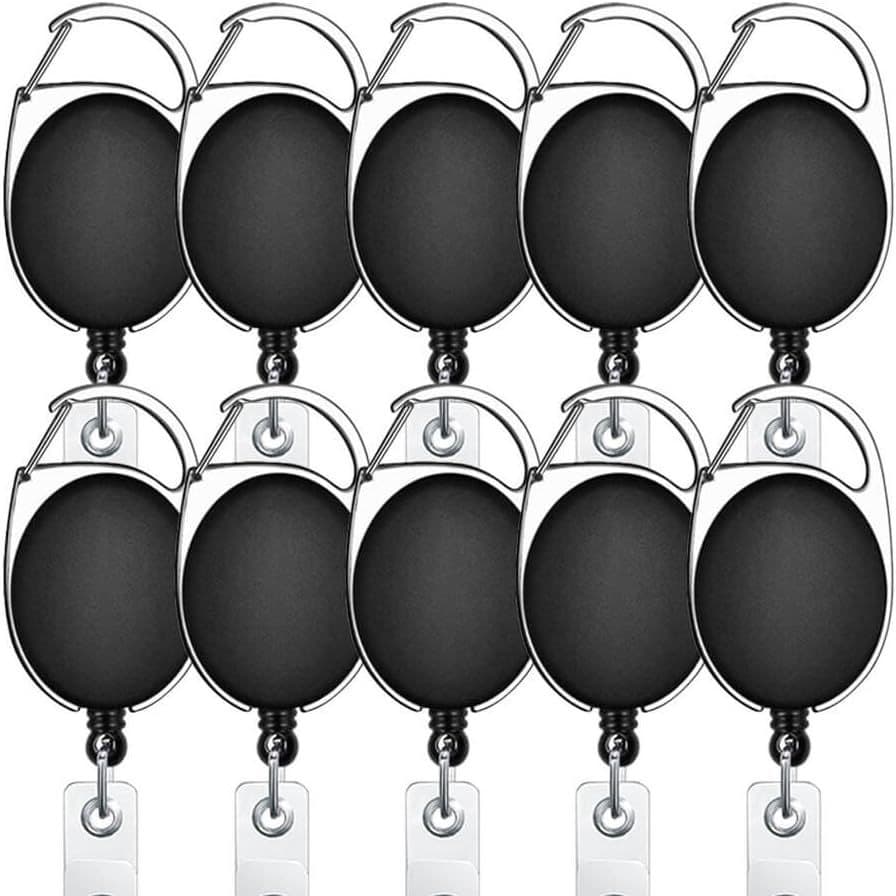 Amazon Cross-Border Hot Selling Zinc Alloy Ring Strong Retractable Pull Cord Keychain