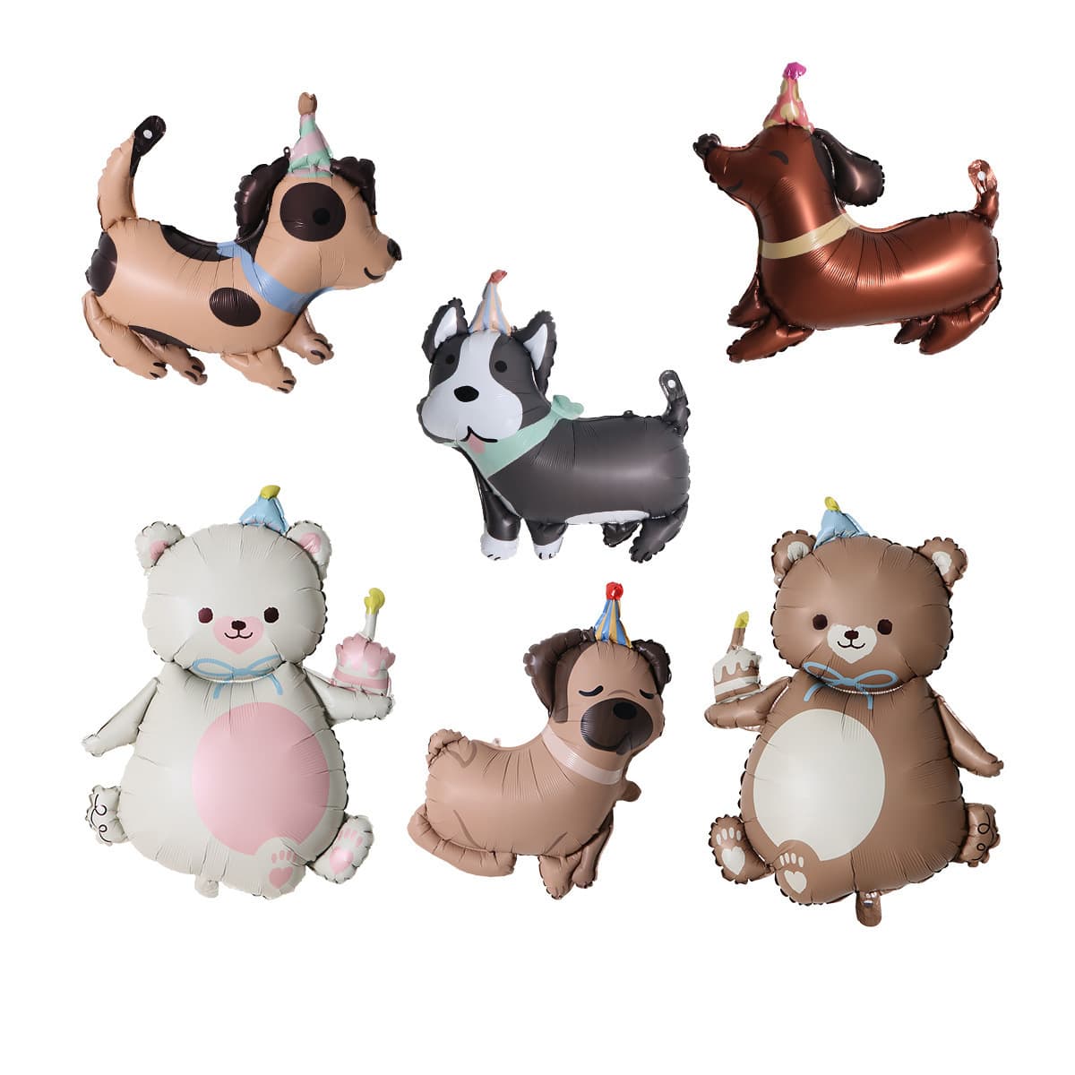 Glossy Aluminum Foil Balloons Cartoon Animal Shapes Birthday Party Decoration Children's Party Supplies Non-toxic Inflatable Balloons