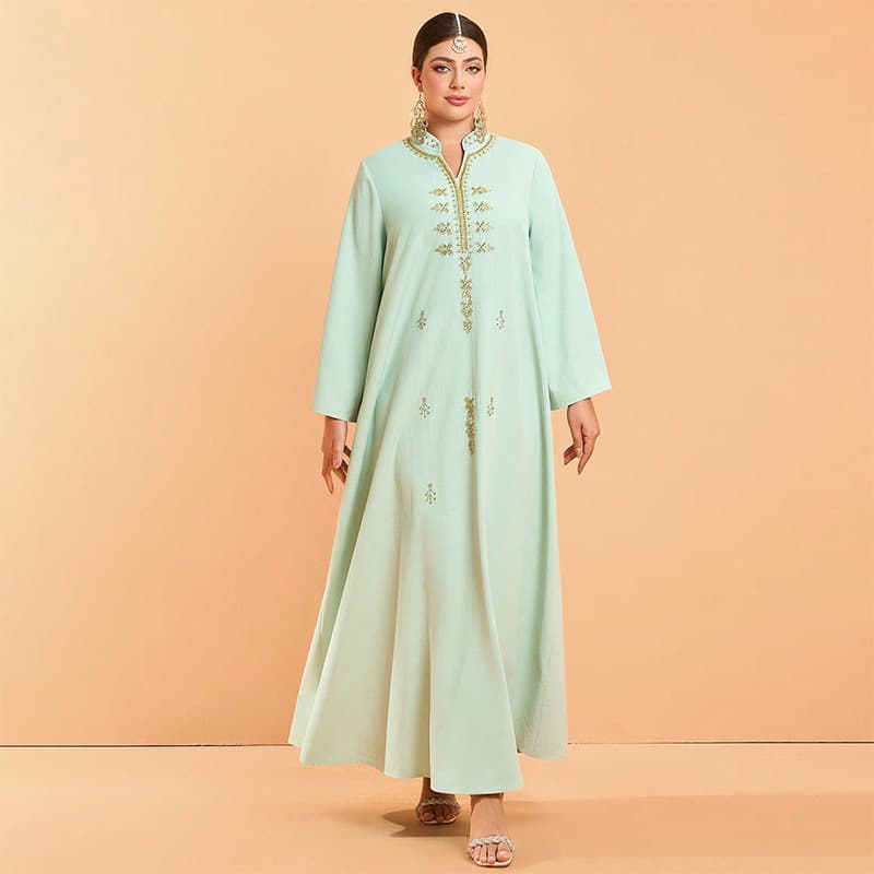 2026 New Plus Size Beaded Dress, Travel Ethnic Evening Dress for Women