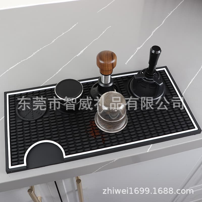 Cross-border multi-purpose bar protection mat PVC drain mat coffee machine non-slip insulation mat coffee press powder mat