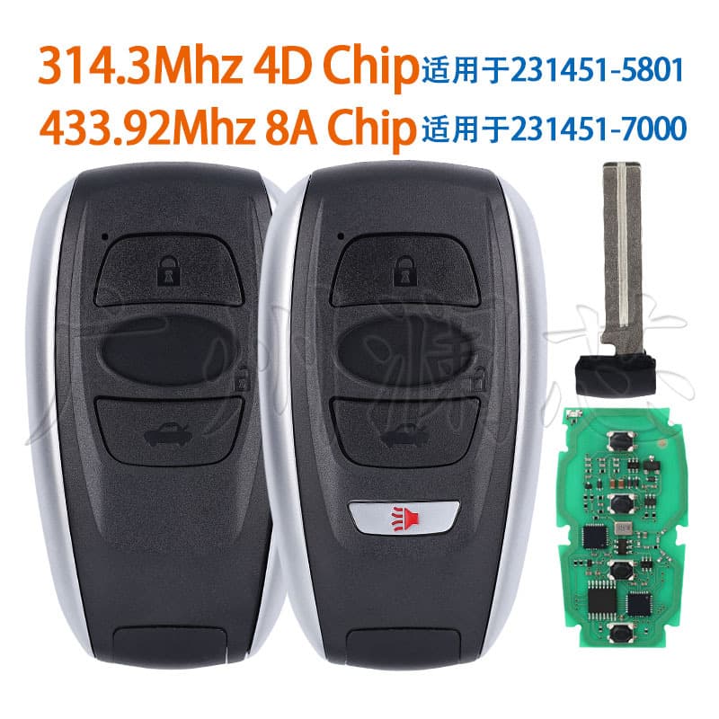 Suitable for Subaru Impreza Forester 231451-5801/7000 car smart card 4D/8A 314/433