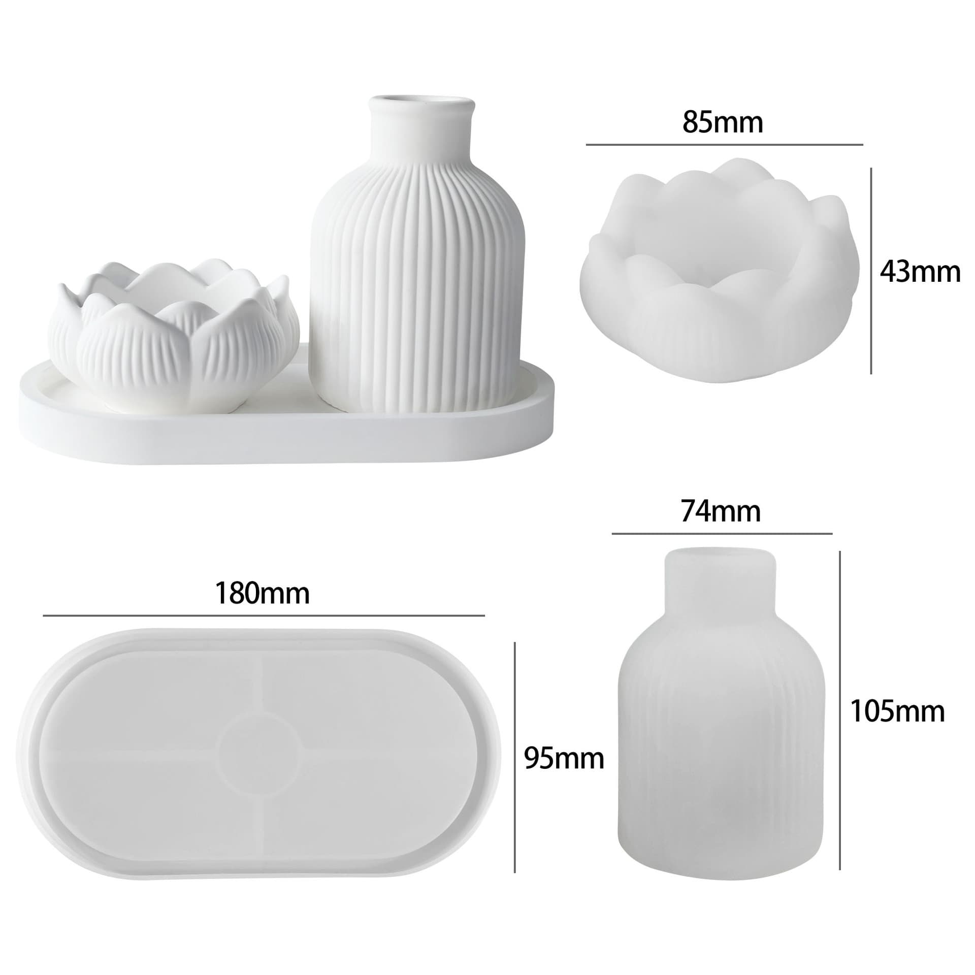 Crystal Resin Cup Storage Silicone Mold DIY Aromatherapy Candle Plaster Candle Holder Vase Decoration Mold