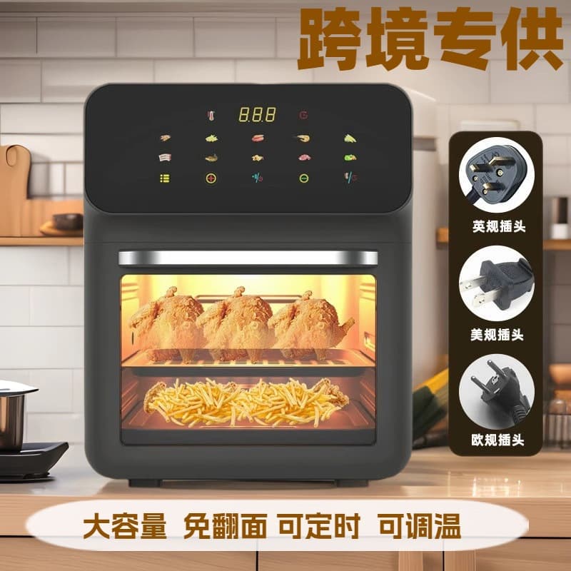 Cross-border Trade Large Capacity Visible Air Fryer Multi-function Household Smart Electric Fryer European/US/UK Standards
