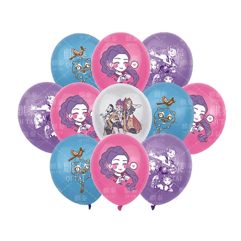 Cross-border Witch-themed Birthday Party Decorations Set with Banner, Cake Flags, and Cartoon Balloons