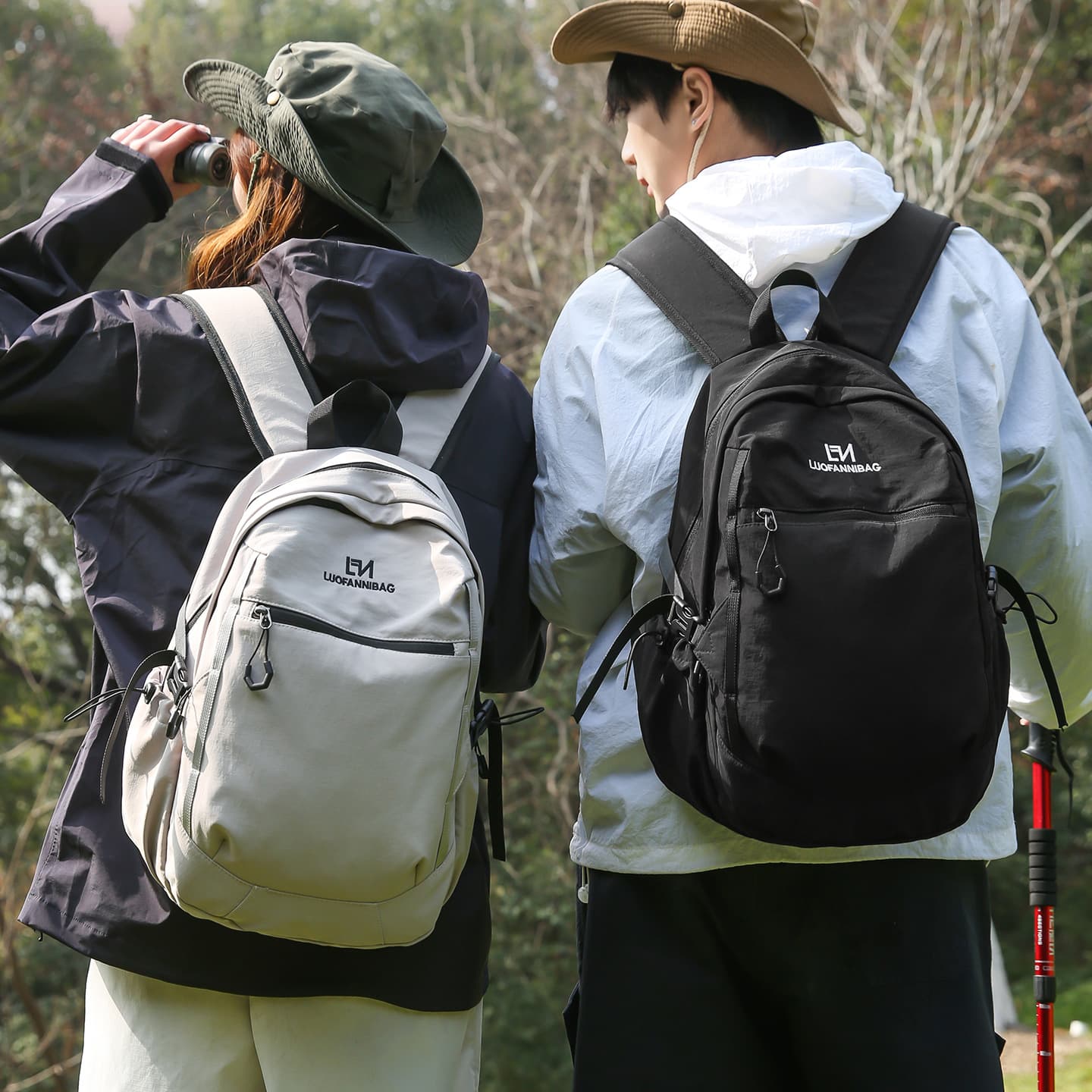 Outdoor Travel Hiking Backpack for Women, Simple Casual Sports Backpack for Men, High-Aesthetic Schoolbag Travel Dual-Use Backpack