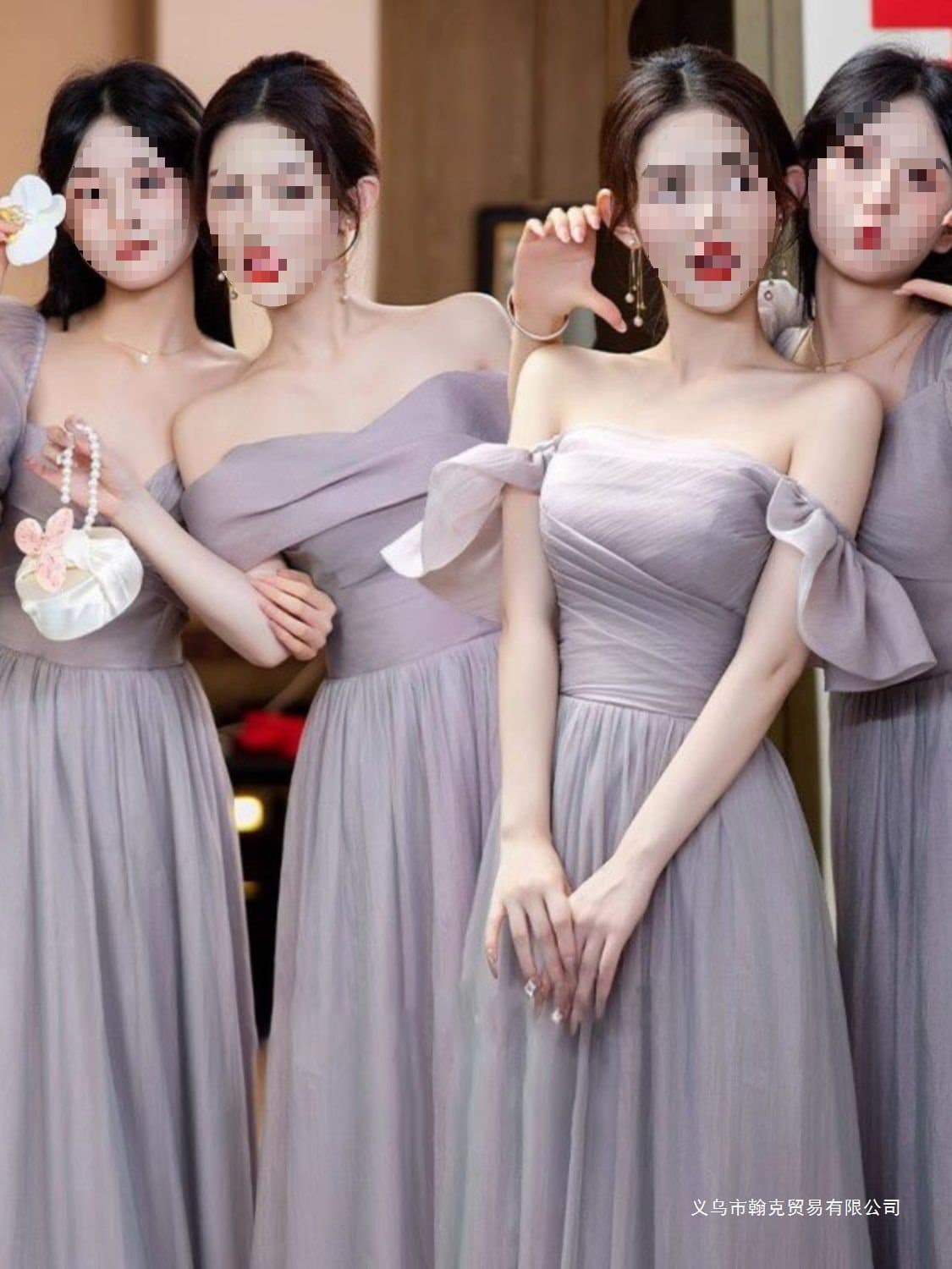 French-style bridesmaid dress, suitable for everyday wear, 2025 new style, exquisite satin long dress for bridesmaids, elegant for female presenters.