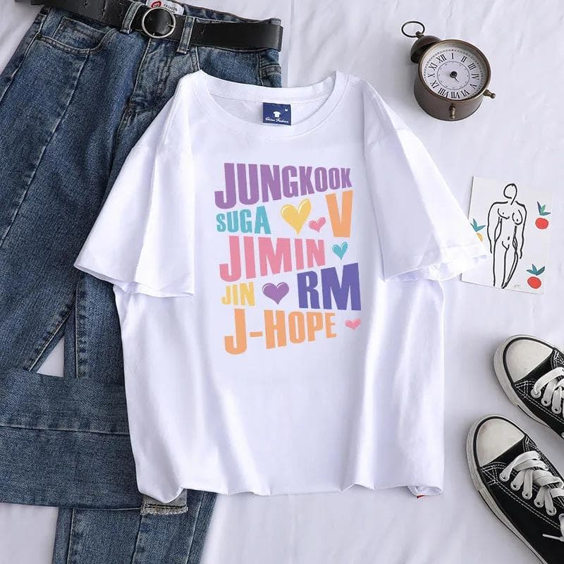 BTS Printed Men's and Women's T-Shirt Jungkook Jimin V J-Hope