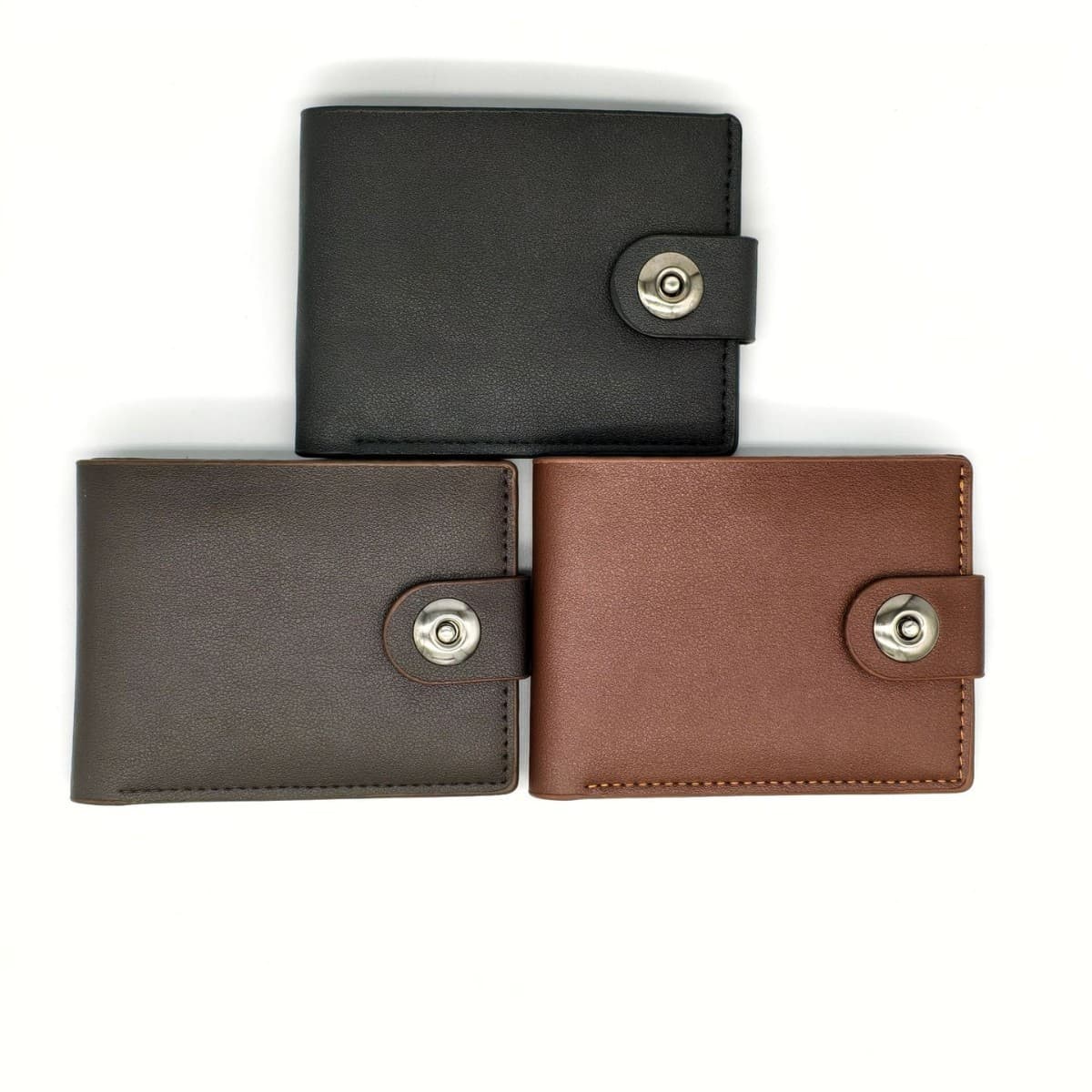 New Magnetic Snap Business Casual Leather Wallet for Young Men, High Cost Performance, Bulk Stock Available for Wholesale