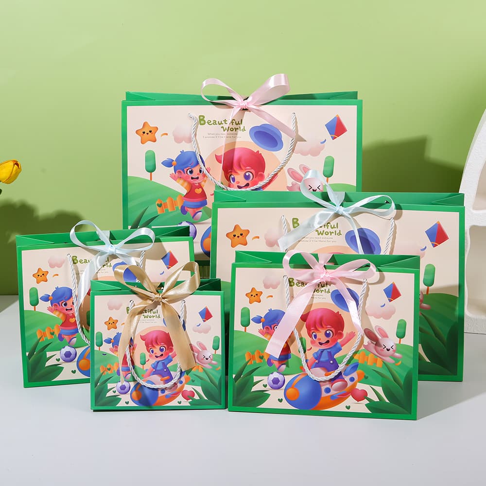 Children's Day Paper Bag Birthday Gift Bag Cute Cartoon Creative Hand Bag Opening Ceremony Paper Bag