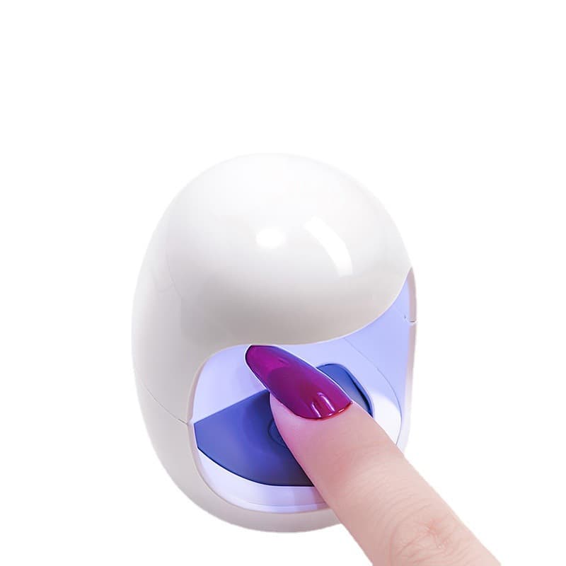 Mini LED Nail Lamp Egg-Shaped Portable Non-Blackening Single-Finger Nail Curing Light Home Fast-Dry UV Gel Lamp