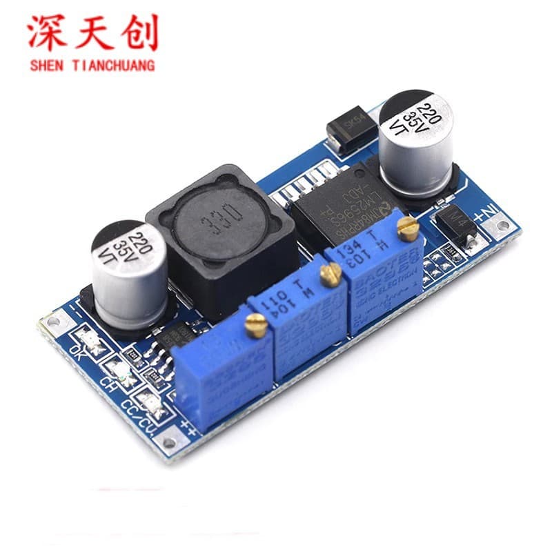 Blue Board LM2596 Constant Current/Voltage Power Module - LED driver, lithium battery charging, high efficiency, low heat.