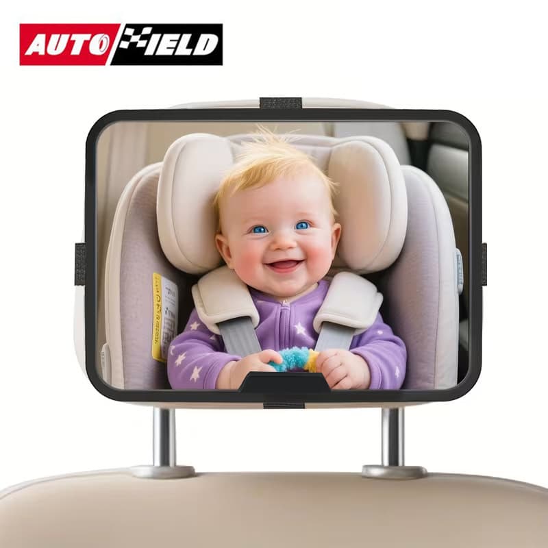 New Double-Strap Baby Observation Mirror, In-Car Children's Rearview Mirror, Acrylic Car Auxiliary Rearview Reflective Mirror