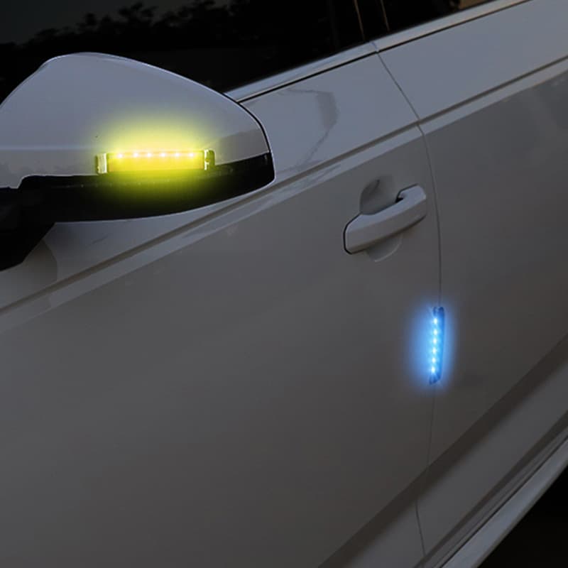 Car Solar Flashing Light Anti-Collision LED Decorative Warning Light Sequential Turn Signal Installation Accessories