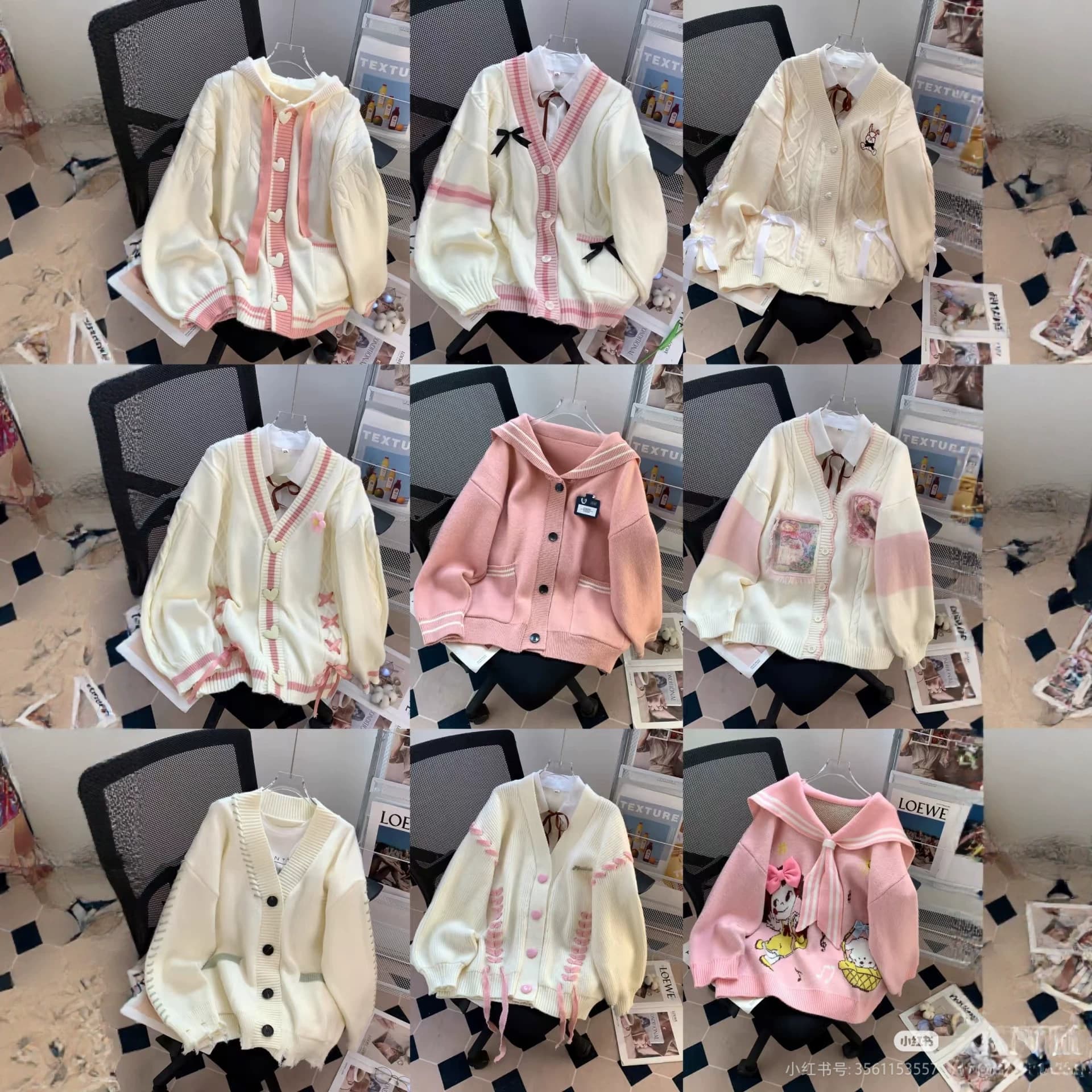 Puyuan autumn and winter women's tops knitted sweaters women's soft and waxy literary style thirteen lines of women's clothing wholesale tail goods wholesale