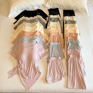 Cross-border E-commerce Influencer Live Stream Korean Style Pajamas with Built-in Pads Women's Summer Modal Sexy Pure Desire Short Sleeve Three-Piece Set