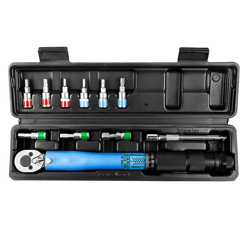 1/4" 3-33nm 11-piece flat-tube torque wrench set, adjustable torque wrench tool set