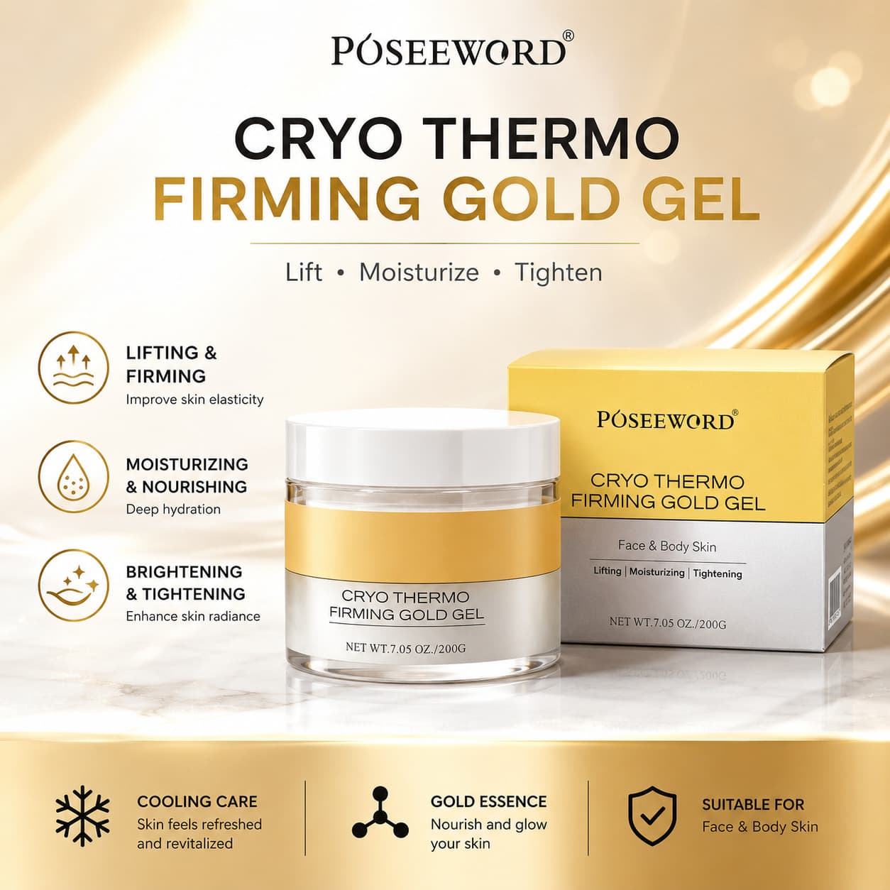Cross-border Frozen Skin Firming Gel, Firming and Shaping Skin Tightening Cellulite Cream