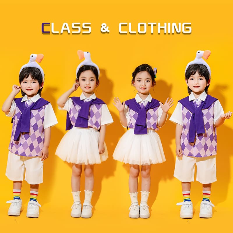 Children's Chorus Performance Costumes Primary School Sports Meet Kindergarten Graduation Photo Class Uniforms Cheerleader Performance Costumes