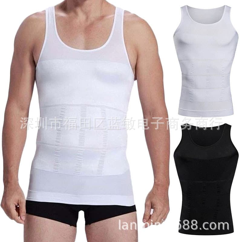 Men's Slimming Vest Breathable Waist-cinching Sports Tummy Control Tight Underwear Elastic Lift