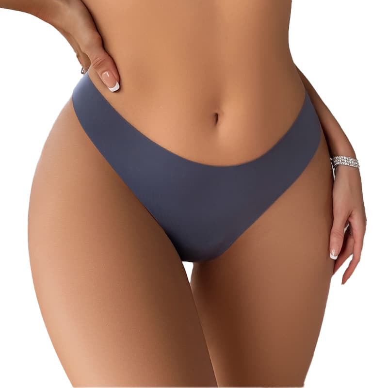 Sexy Bikini T-Panties Pure Cotton Invisible Women's Underwear Large Size Low Waist Knitted Nylon Fabric Night Lotus Brand