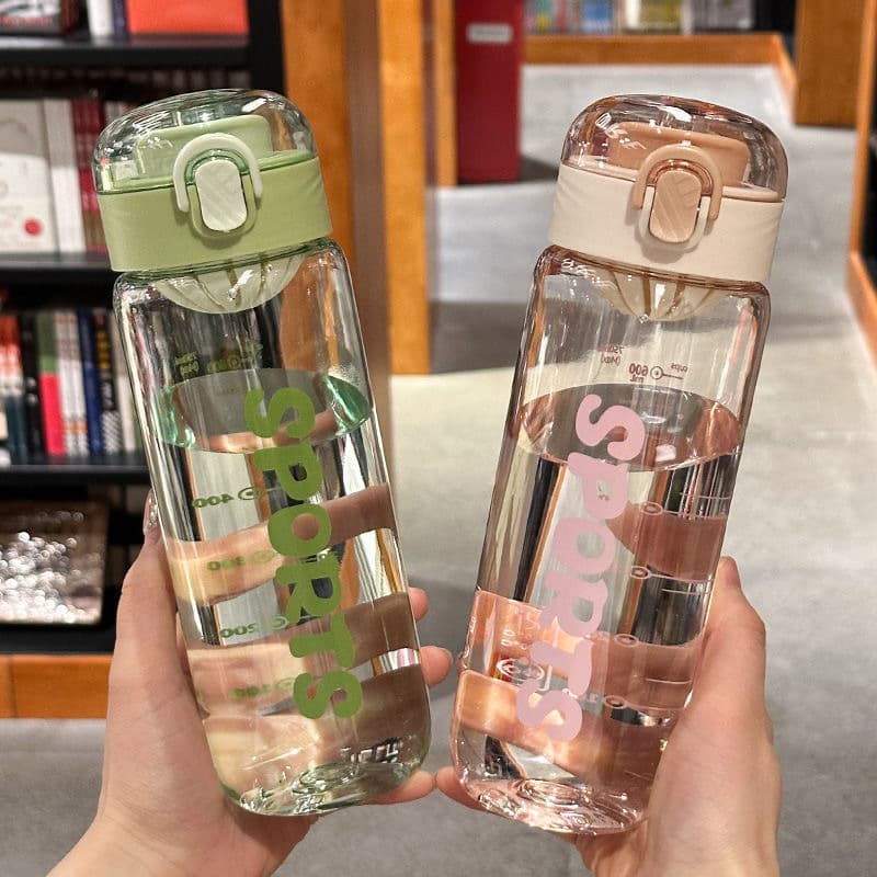 Summer High-Aesthetic Simple Large-Capacity Water Bottle with Tea Infuser, Portable Outdoor Cup for Men and Women, Drop-Proof and Leak-Proof