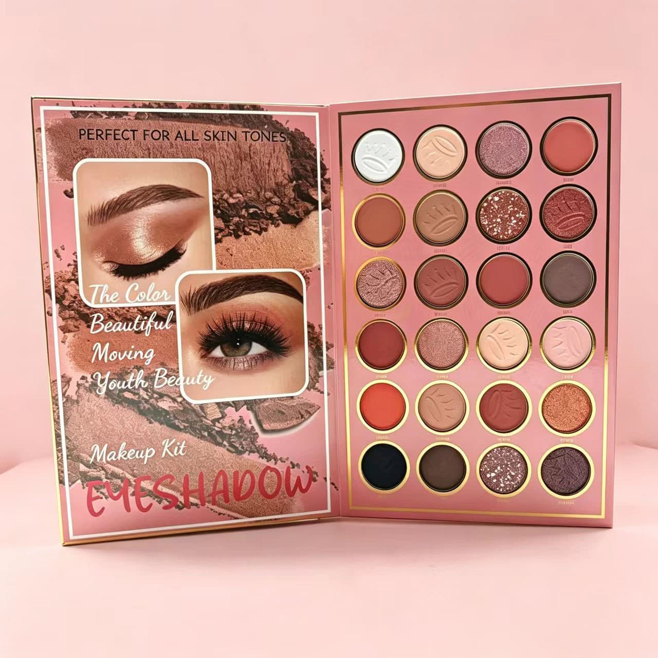Cross-border best-selling multi-color makeup eyeshadow book, long-lasting pigmented, smudge-proof, foldable design, makeup wholesale