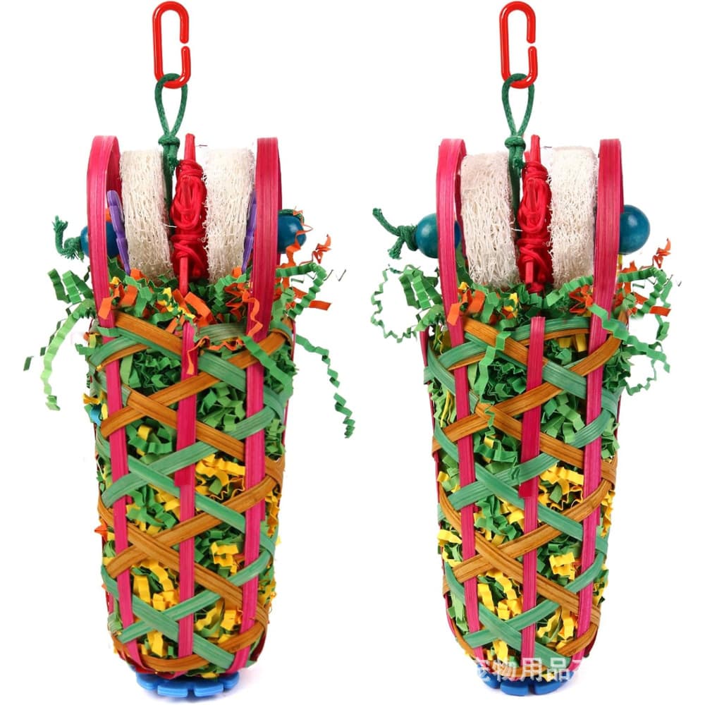 Parrot Toy Loofah Vine Colored Shredding Chew Toy Bird Supplies Cross-border Parrot Bird Toy Cage Accessories