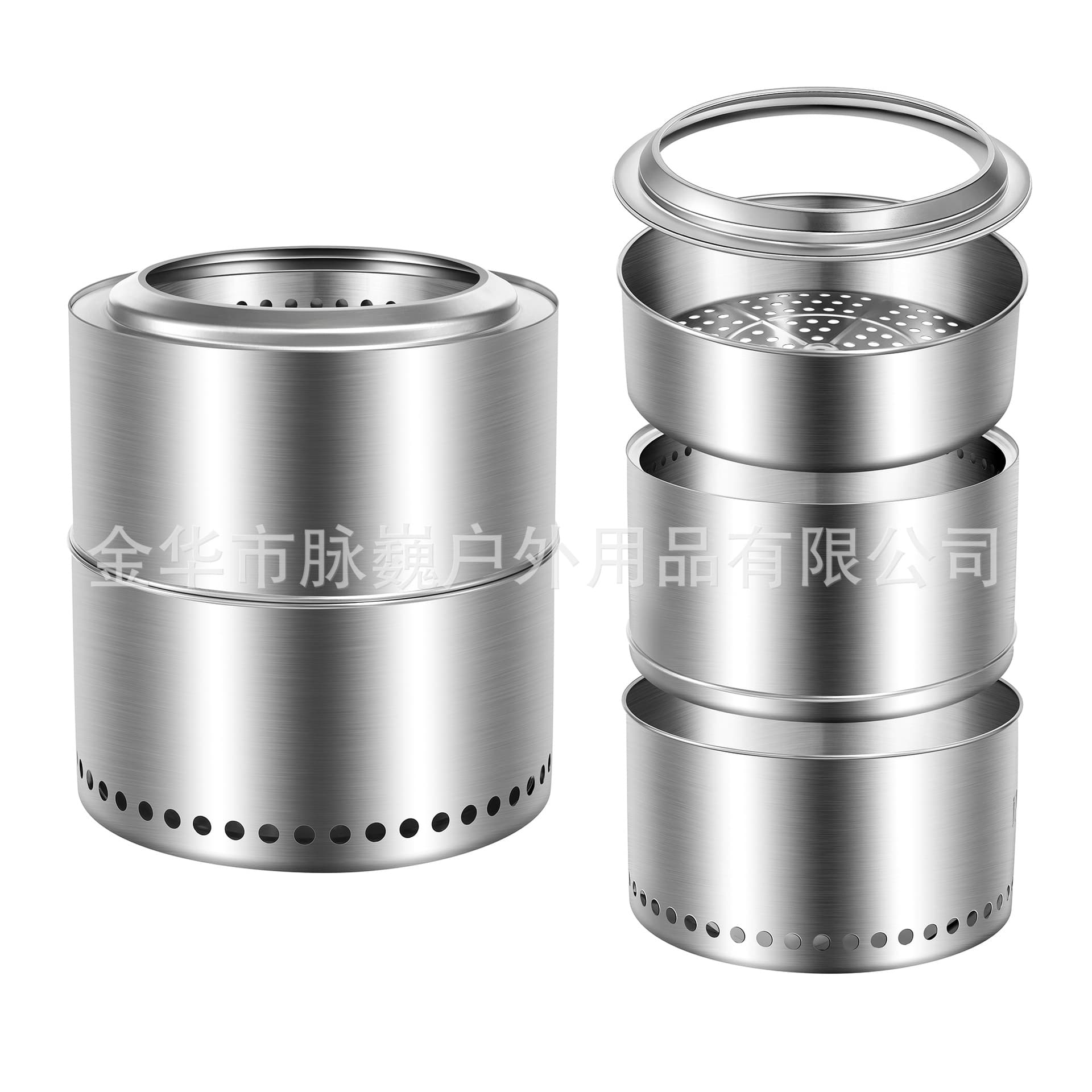 Cross-border Stainless Steel Outdoor Wood Stove Indoor Courtyard Portable Stove Outdoor BBQ Camping Fire Pit MW D236