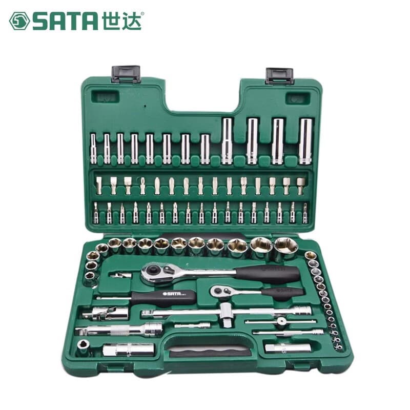 Sata 86-piece Ratchet Socket Wrench Set, Automotive Maintenance Tool Kit, Auto Repair Combination Toolbox 09013