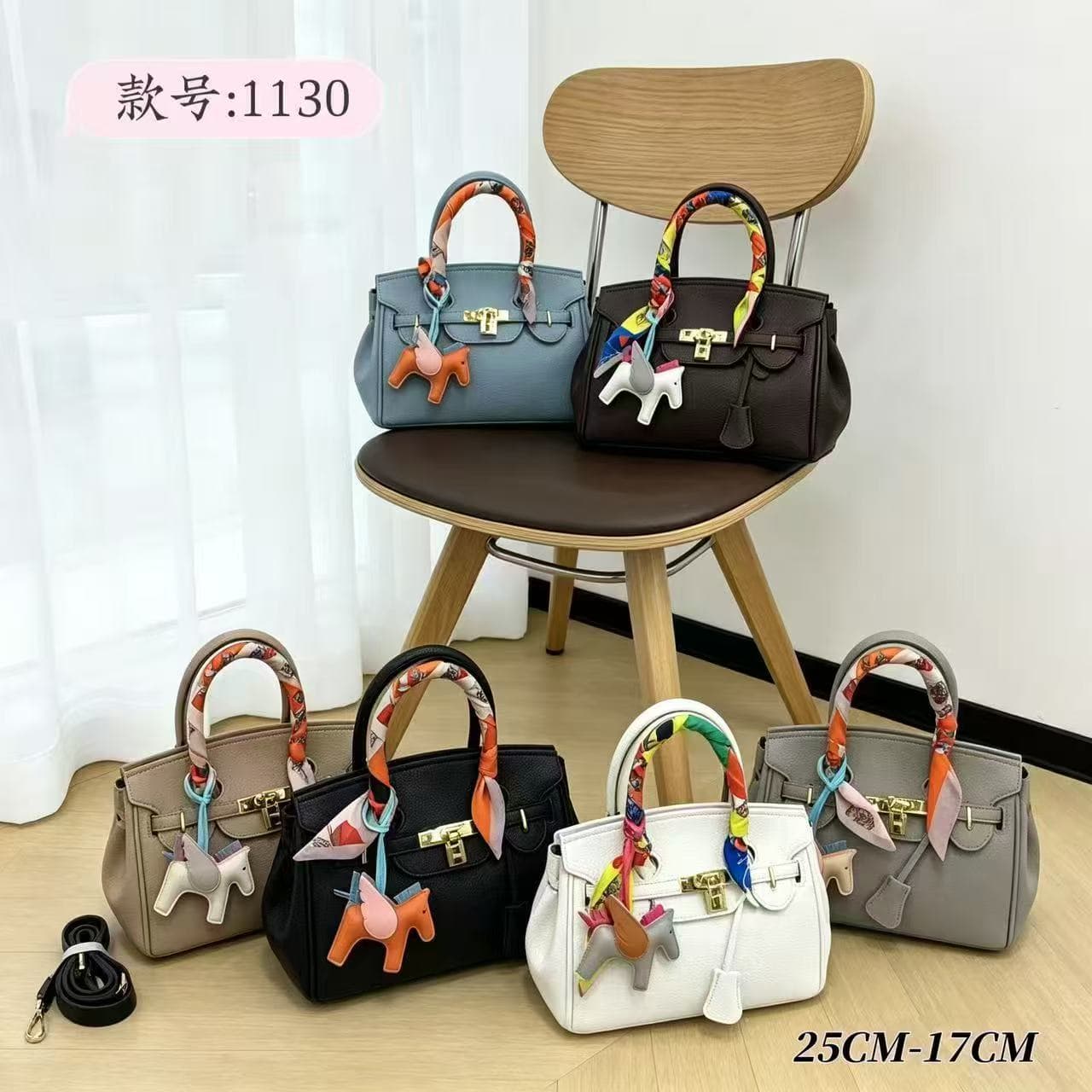 Cross-border classic portable platinum bag, light luxury texture, commuting square handbag with scarf pendant, versatile jelly bag