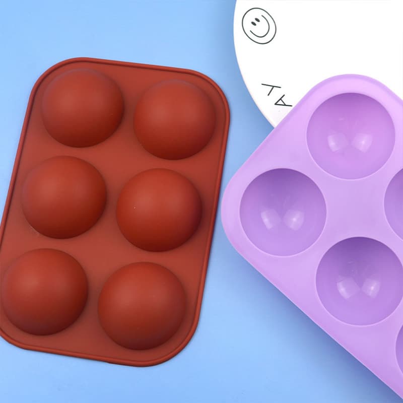 6-Link Small Semi-Circular Silicone Cake Mold Jelly Mold Aromatherapy Candle Gypsum DIY Ice Tray