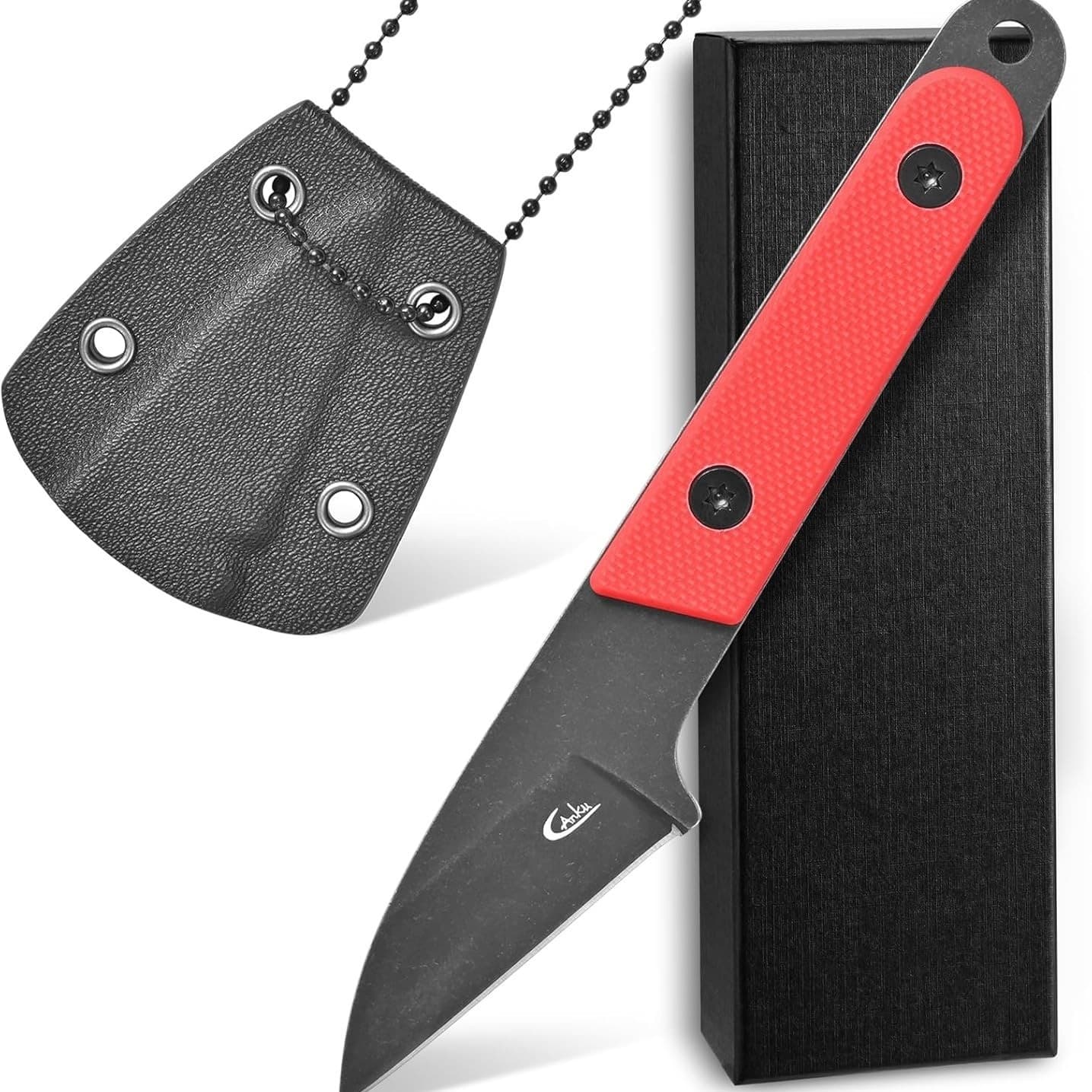 Mini Convenient C1295 Fixed Neck Knife 9Cr18Mov Blade G10 Handle with Kydex Sheath EDC Tool Knife