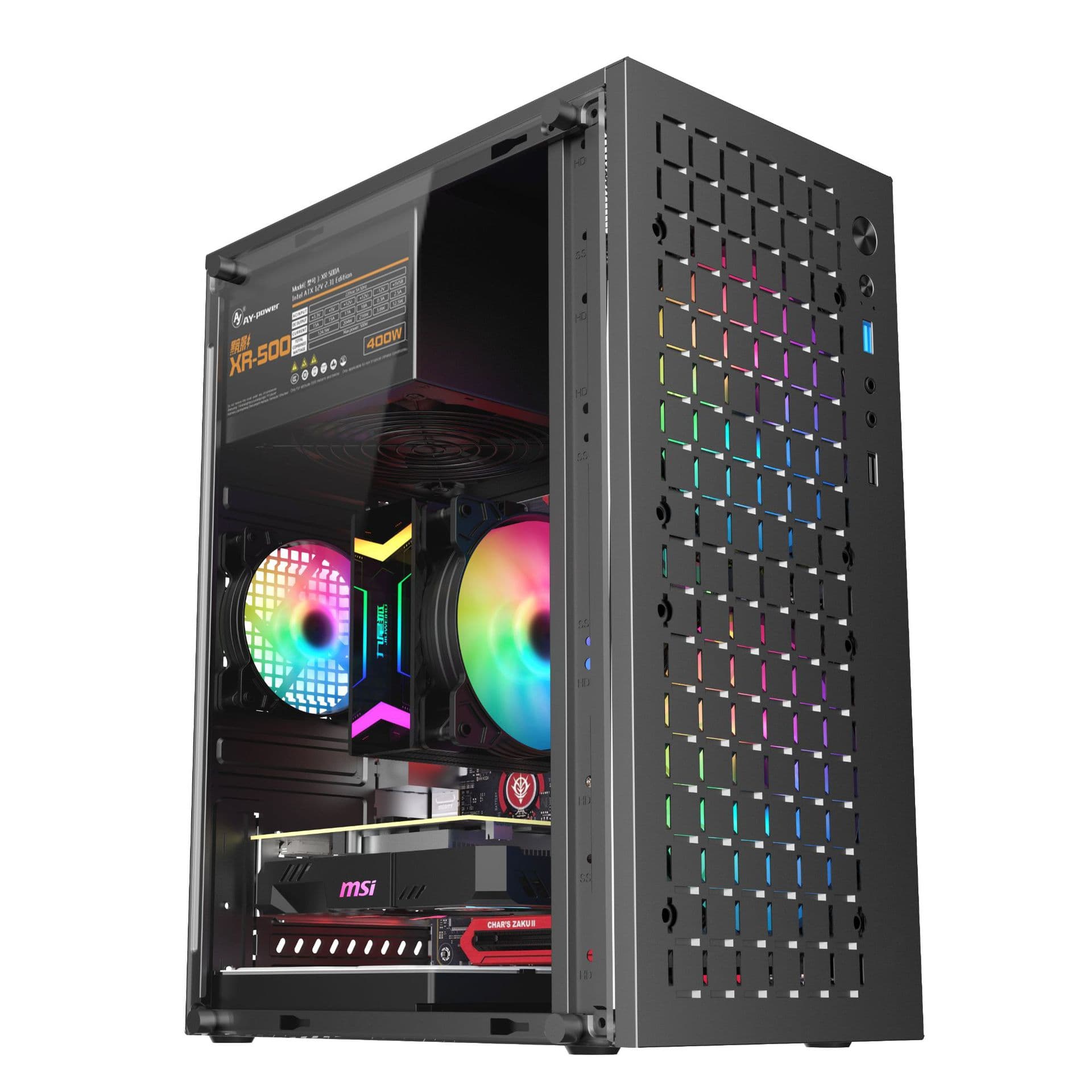 Nine-Tailed Fox H6 Computer Case Desktop MATX Motherboard Business Office DIY Shell ITX Thickened Board