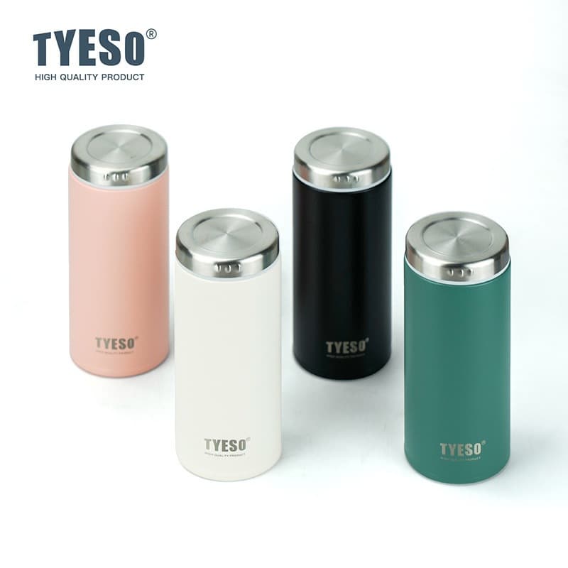 Taishuo New Flat Lid Insulated Cup Fashionable Compact Mini Pocket Solid Color Fresh Portable Travel Cup for Men Women Students