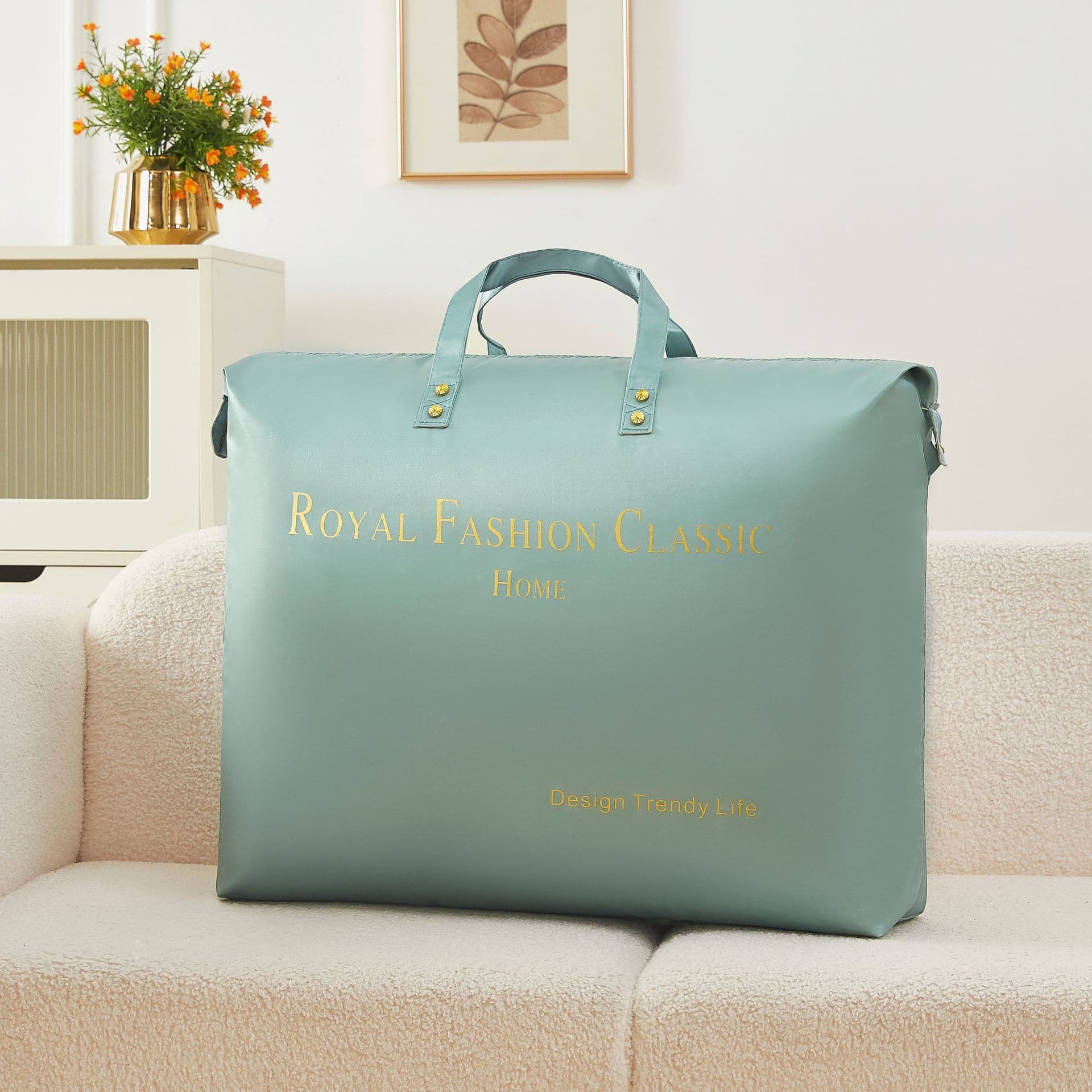 New Silk Quilt Down Quilt Cotton Quilt Goose Down Quilt Leather Mercerized Wedding Quilt Packaging Bag Large Yuanbao Bag