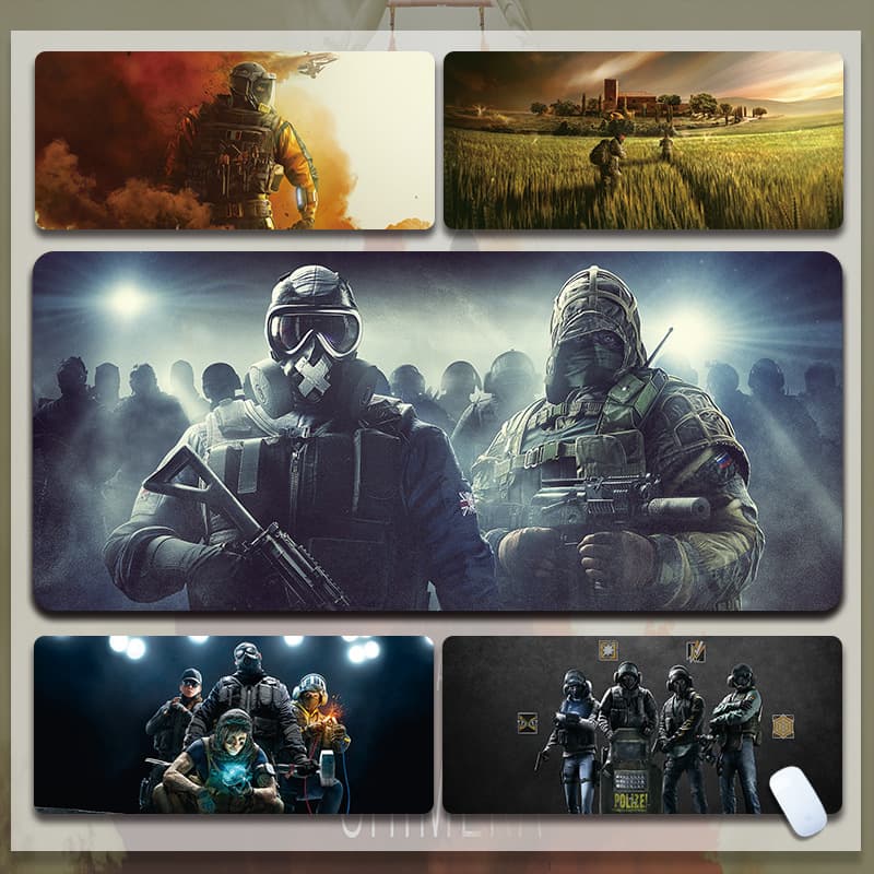 Rainbow Six Mouse Pad Extra Large E-Sports Game Computer Keyboard Pad Cross-border Dirty Resistant Thickened Seam Rubber Pad