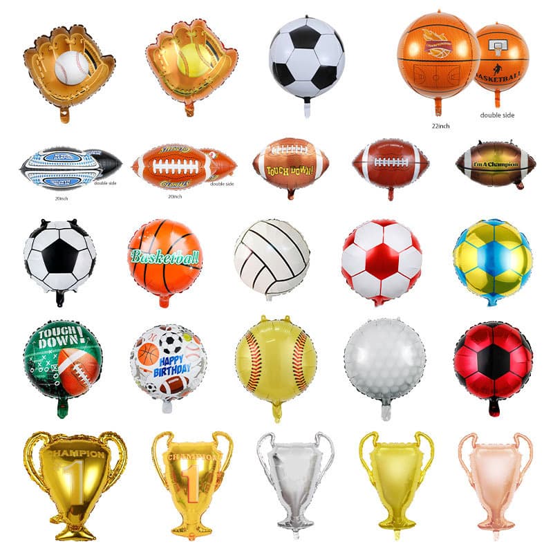 Wholesale Floating Balloons 18-inch World Cup Soccer Aluminum Film Balloons for Shopping Malls, Sports Events, Birthday Party Decoration Background