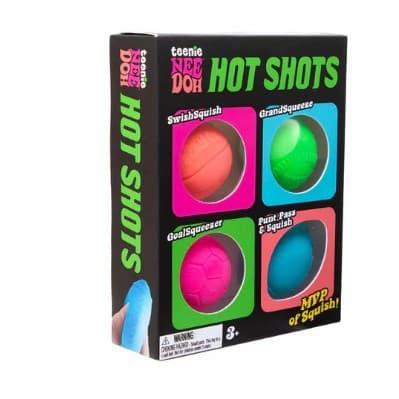 Cross-border New Arrival NeeDoh Teenie Hot Shots Sports Theme Mini Fidget Toy Soft Balls