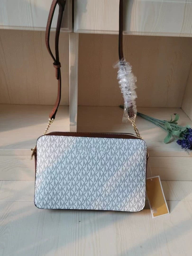 Best-selling Women's Bag New Cross-border Retro M-K Cowhide Small Square Bag Genuine Leather Light Luxury Fashion Casual Shoulder Crossbody Bag